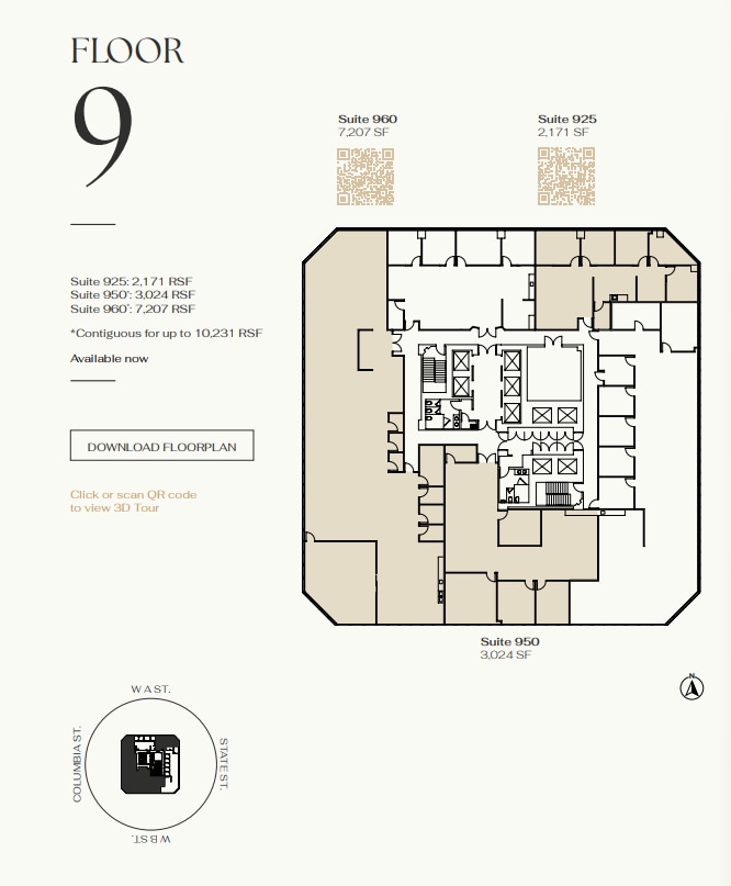 401 W A St, San Diego, CA à louer Plan d’étage- Image 1 de 1