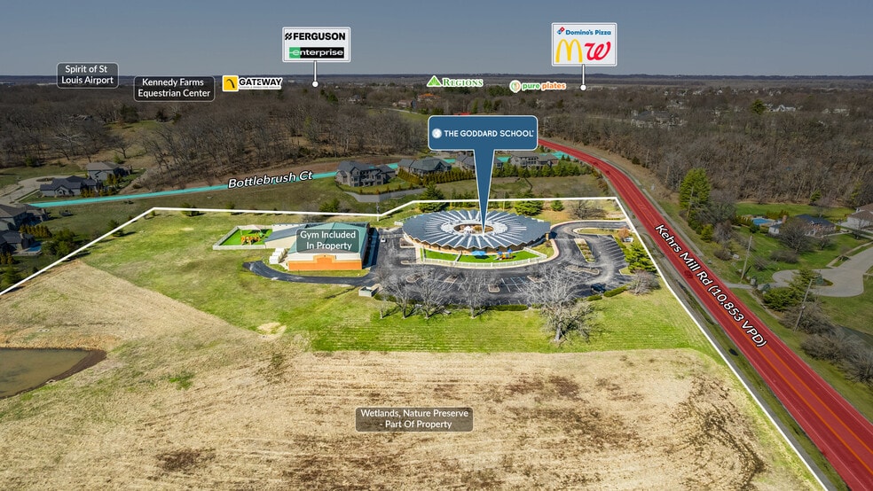 1633 Kehrs Mill Rd, Chesterfield, MO à vendre - Photo du bâtiment - Image 2 de 5