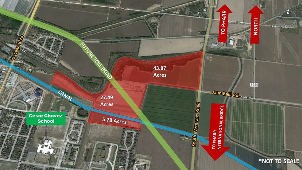 S. Veterans and Juan Balli Road, Pharr, TX for sale - Aerial - Image 2 of 7