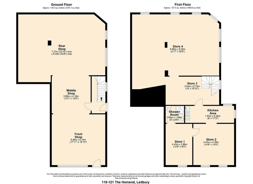119-121 The Homend, Ledbury for sale - Floor Plan - Image 3 of 3