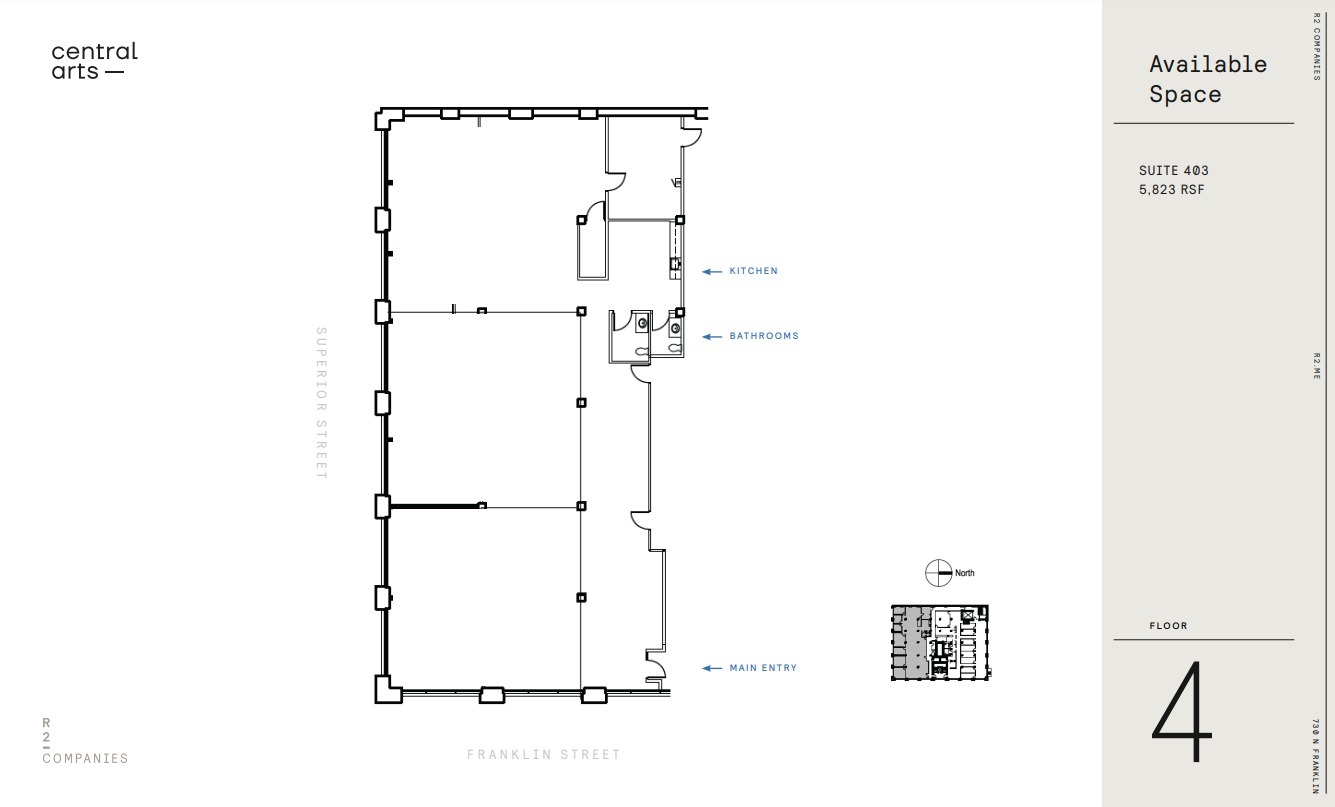 730 N Franklin St, Chicago, IL à louer Plan d  tage- Image 1 de 1