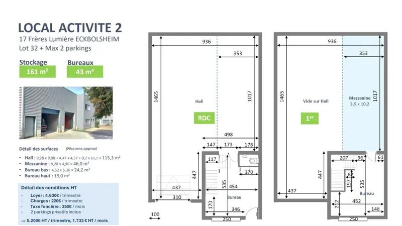 Flex in Eckbolsheim for lease - Floor Plan - Image 3 of 4