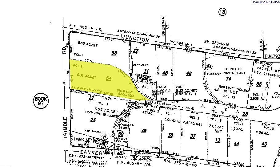 400-430 E Trimble Rd, San Jose, CA à louer - Plan cadastral - Image 2 de 5