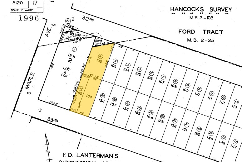 317 E 33rd St, Los Angeles, CA à vendre - Plan cadastral - Image 2 de 2