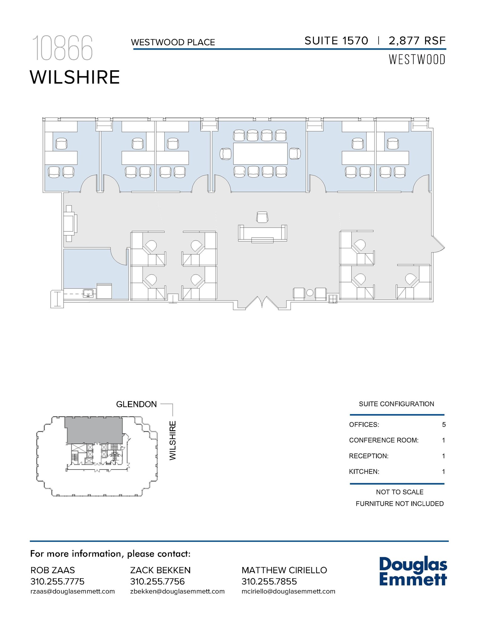 10866 Wilshire Blvd, Los Angeles, CA for lease Floor Plan- Image 1 of 2