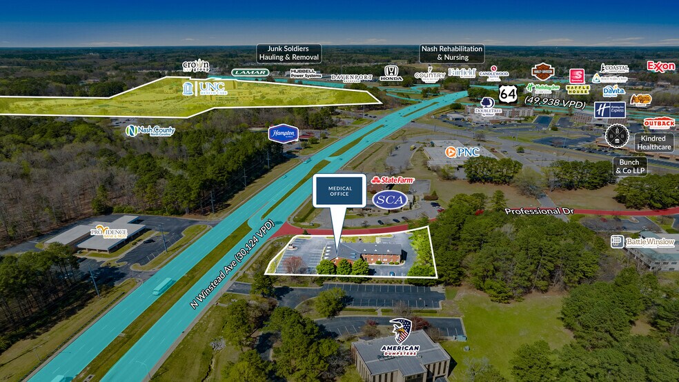 2413-2417 Professional Dr, Rocky Mount, NC à vendre - Photo du bâtiment - Image 3 de 6