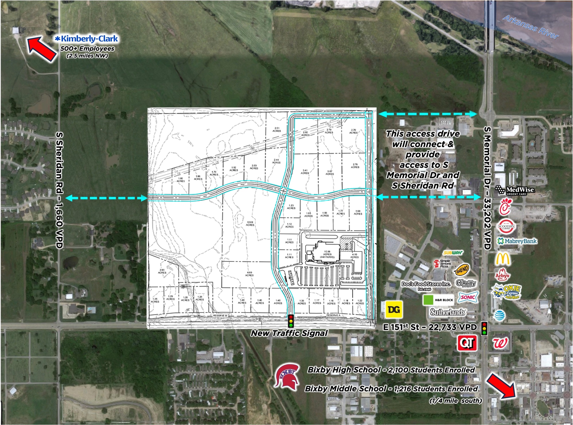 151st and S Memorial dr, Bixby, OK for sale Building Photo- Image 1 of 8