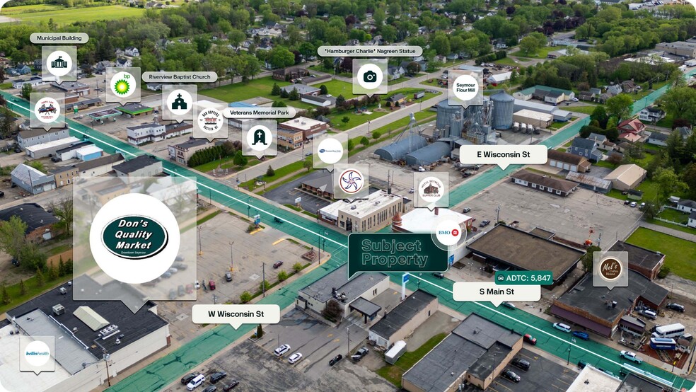 205 S Main St, Seymour Township, WI for sale - Aerial - Image 2 of 2