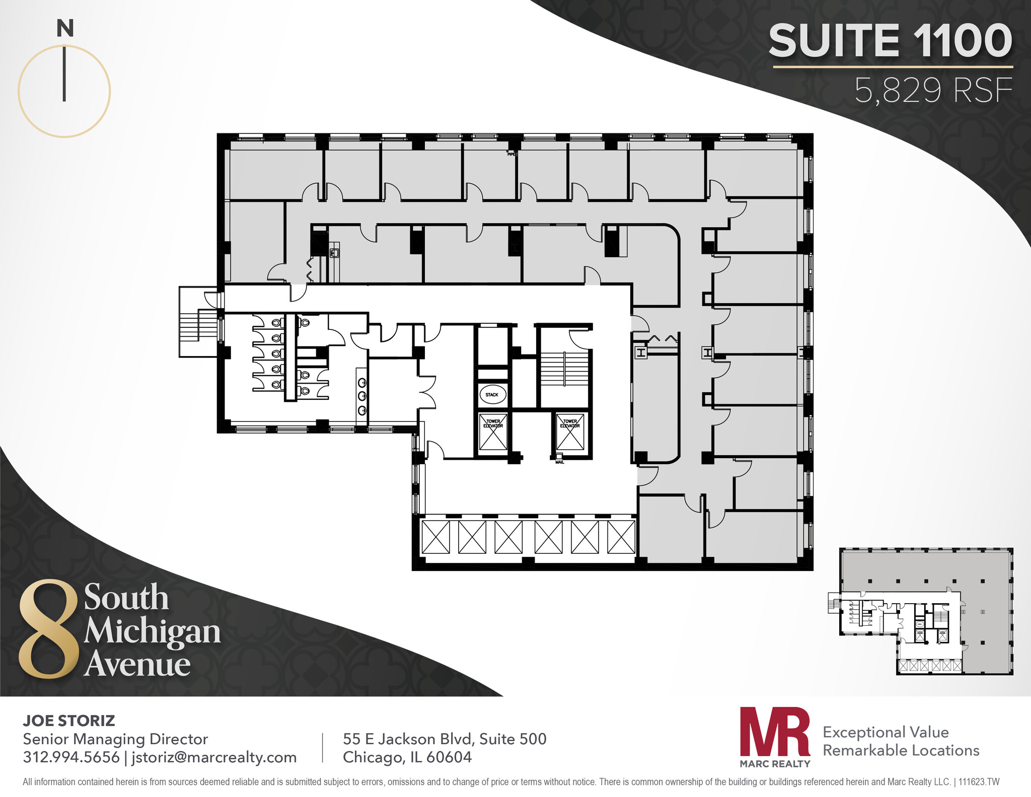 8 S Michigan Ave, Chicago, IL à louer Plan d  tage- Image 1 de 10