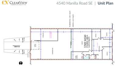 4532-4542 Manilla Rd SE, Calgary, AB à louer Plan d’étage- Image 2 de 3