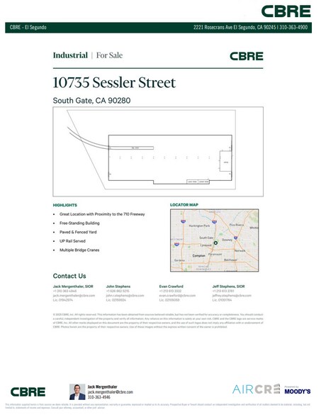 10735 S Sessler St, South Gate, CA à vendre - Plan de site - Image 2 de 2