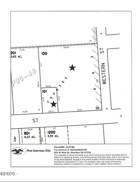 819 W Main St, Sheridan, OR à vendre - Plan cadastral - Image 2 de 20