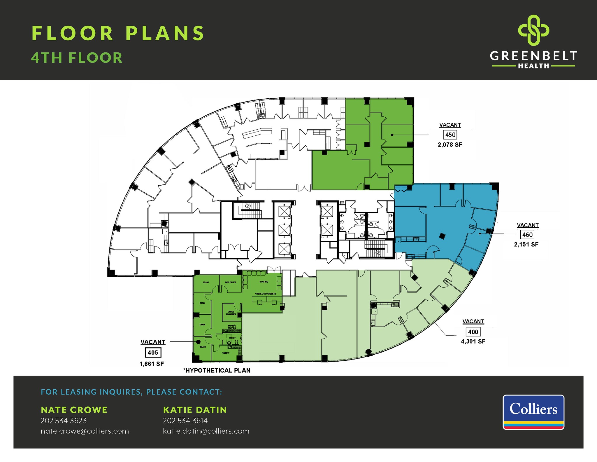 7501 Greenway Center Dr, Greenbelt, MD à louer Plan d’étage- Image 1 de 1