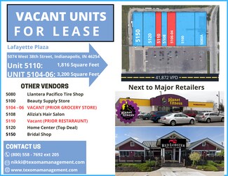 Plus de détails pour 5074-5206 W 38th St, Indianapolis, IN - Commerce de détail à louer