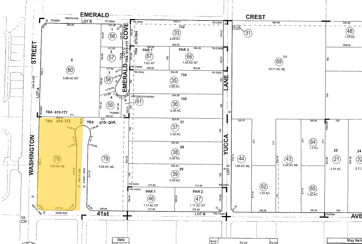 Washington St, Bermuda Dunes, CA à vendre Plan cadastral- Image 1 de 1