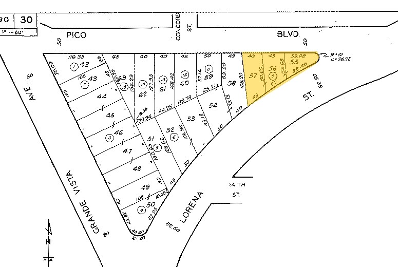 3312 E Pico Blvd, Los Angeles, CA à louer - Plan cadastral - Image 2 de 2