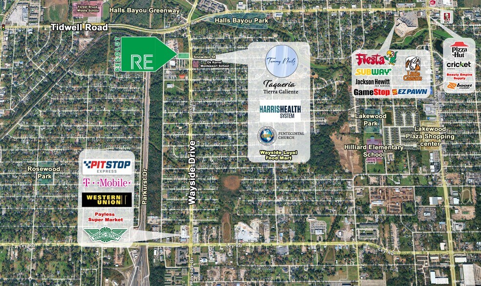 9201 N Wayside Dr, Houston, TX à vendre - Aérien - Image 2 de 4