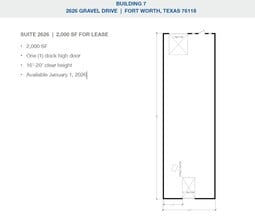 2501-2519 Gravel Dr, Fort Worth, TX for lease Floor Plan- Image 1 of 1