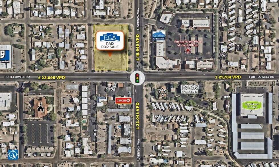 Alvernon Way & Fort Lowell Rd - NWC, Tucson, AZ for sale - Aerial - Image 1 of 1