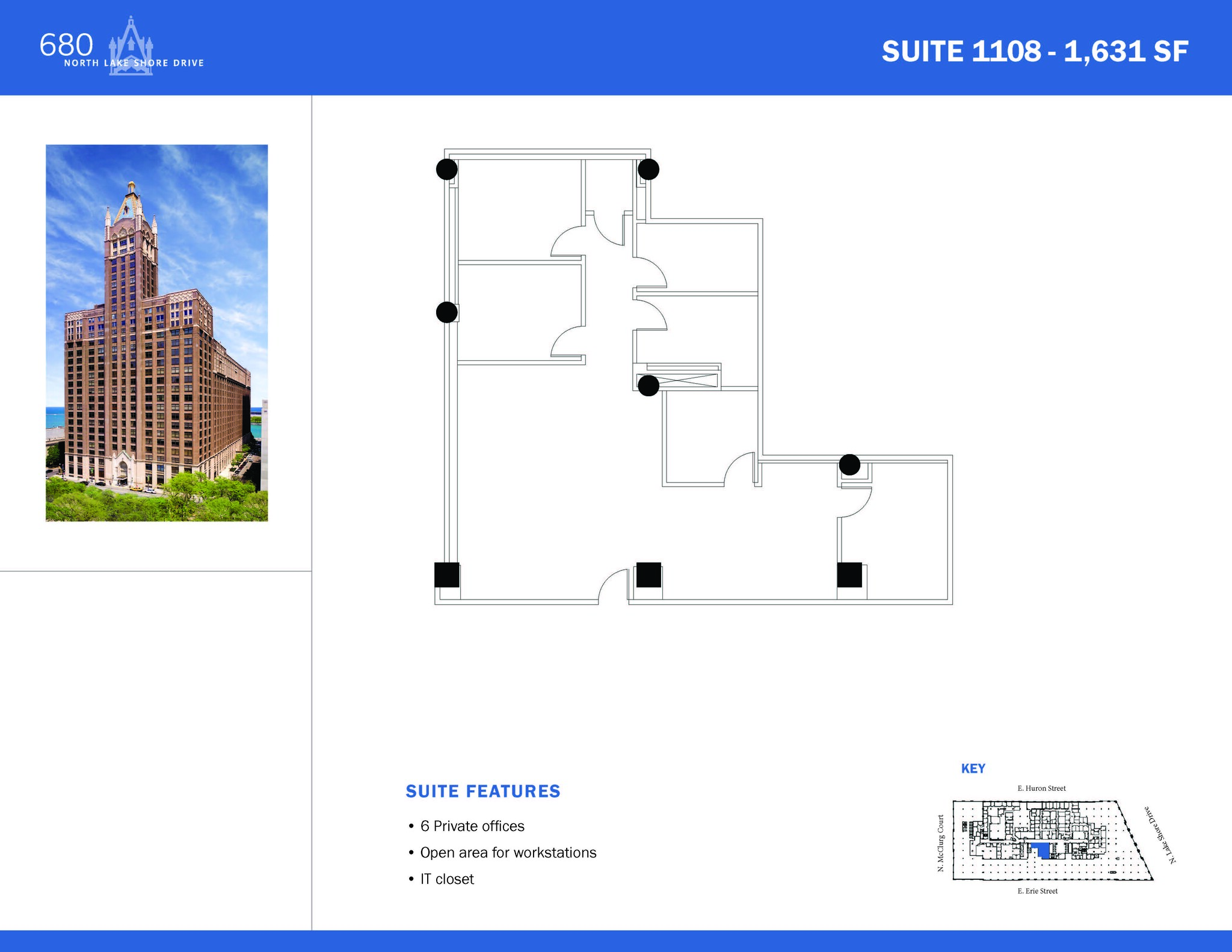 680 N Lake Shore Dr, Chicago, IL à louer Plan d  tage- Image 1 de 1