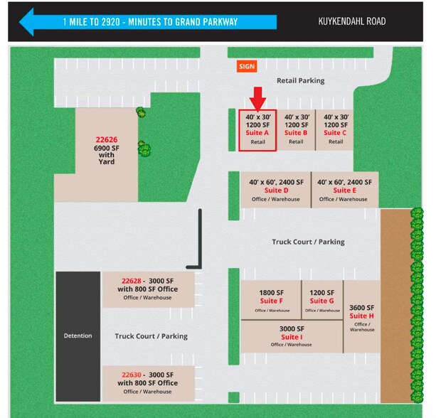 22632 Kuykendahl Rd, Spring, TX à louer - Photo du bâtiment - Image 2 de 7