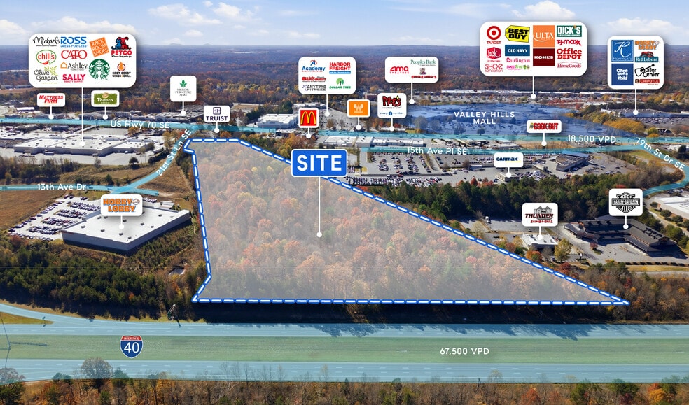2151 21st St Ln SE, Hickory, NC à vendre - Aérien - Image 2 de 4