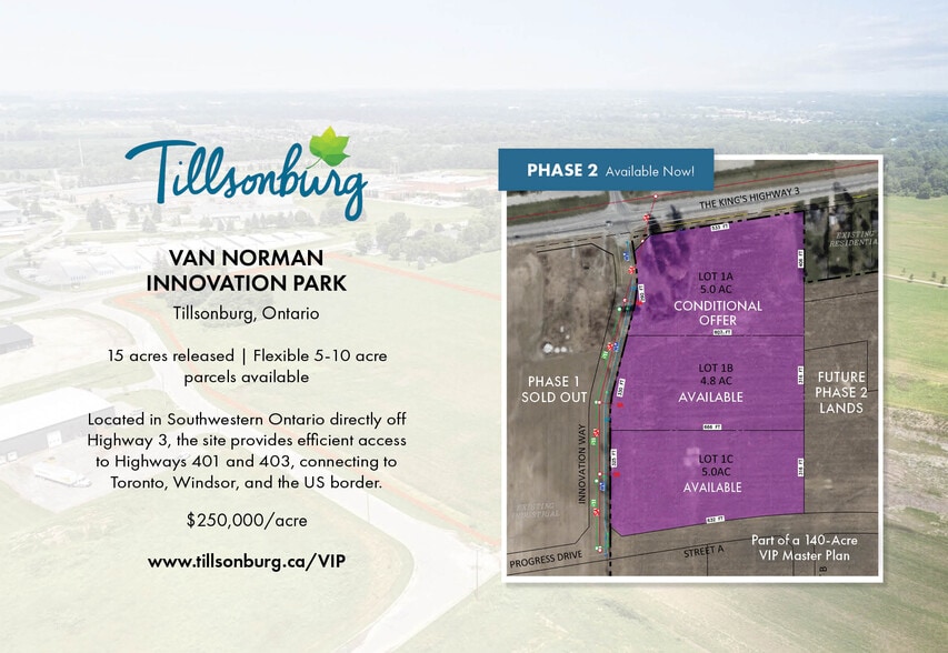 Van Norman Innovation Pk, Tillsonburg, ON for sale - Site Plan - Image 2 of 11