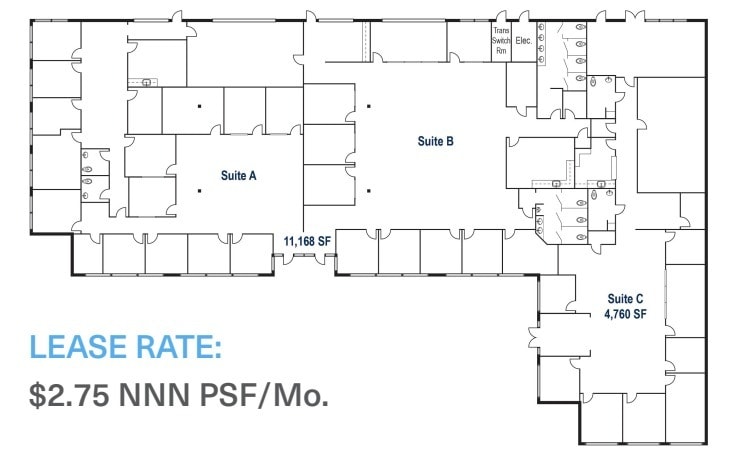 3821 Calle Fortunada, San Diego, CA for lease Floor Plan- Image 1 of 1