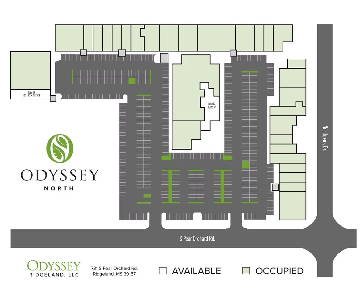 731 S Pear Orchard Rd, Ridgeland, MS à louer Plan de site- Image 1 de 1