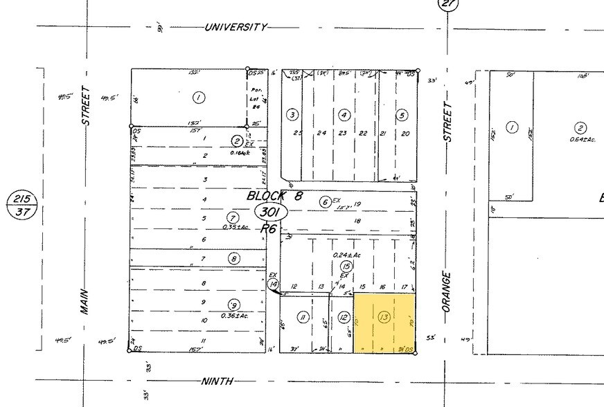 3601-3607 9th St, Riverside, CA à louer - Plan cadastral - Image 2 de 6