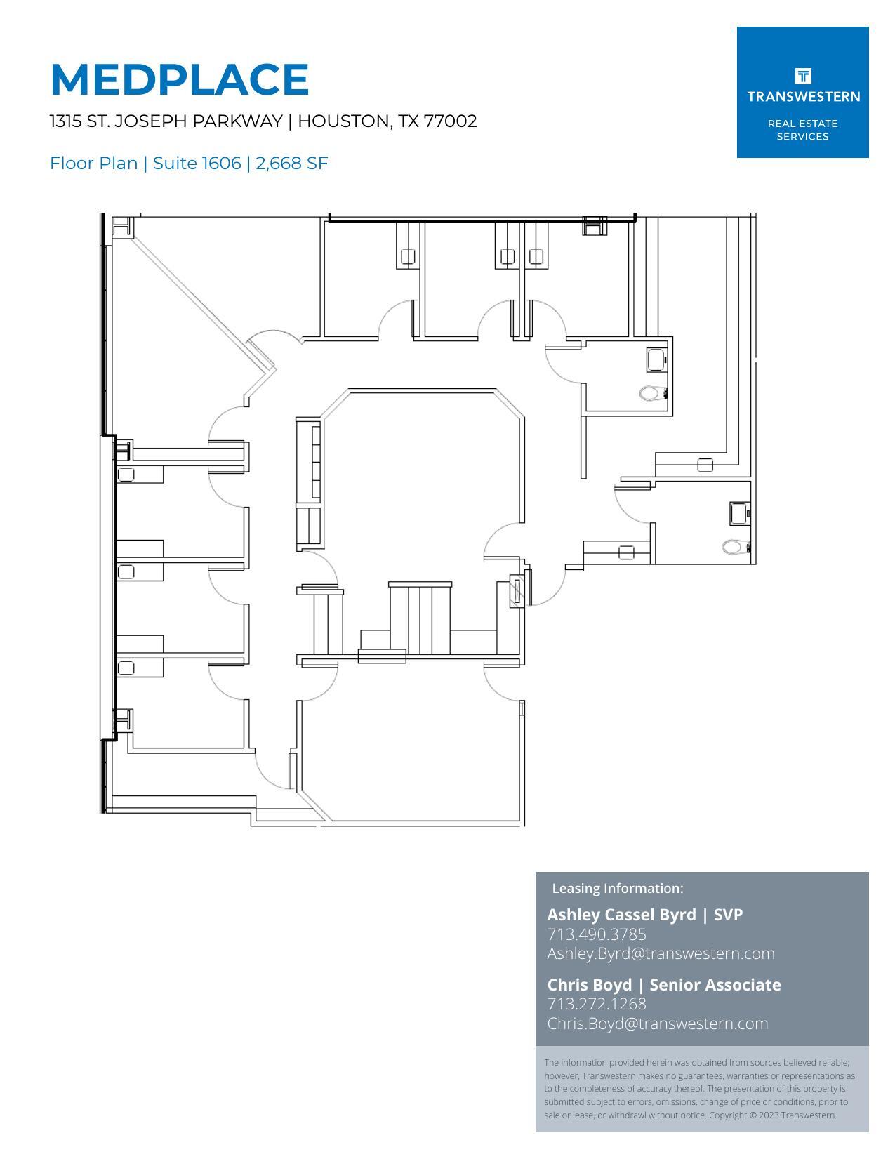 1315 St Joseph Pky, Houston, TX for lease Floor Plan- Image 1 of 2