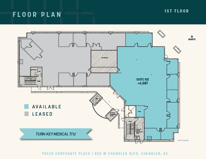 555 W Chandler Blvd, Chandler, AZ for lease Floor Plan- Image 1 of 1