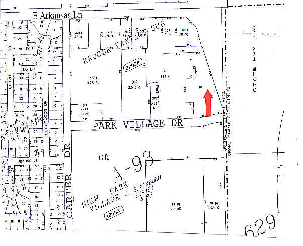2596 E Arkansas Ln, Arlington, TX à louer - Plan cadastral - Image 3 de 3