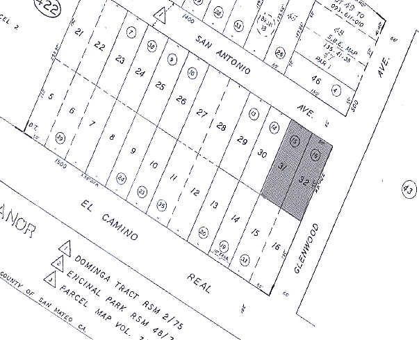 568-586 Glenwood Ave, Menlo Park, CA for lease - Plat Map - Image 2 of 4