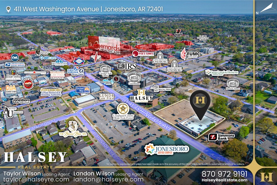 411 W Washington Ave, Jonesboro, AR à louer - Photo du bâtiment - Image 2 de 4