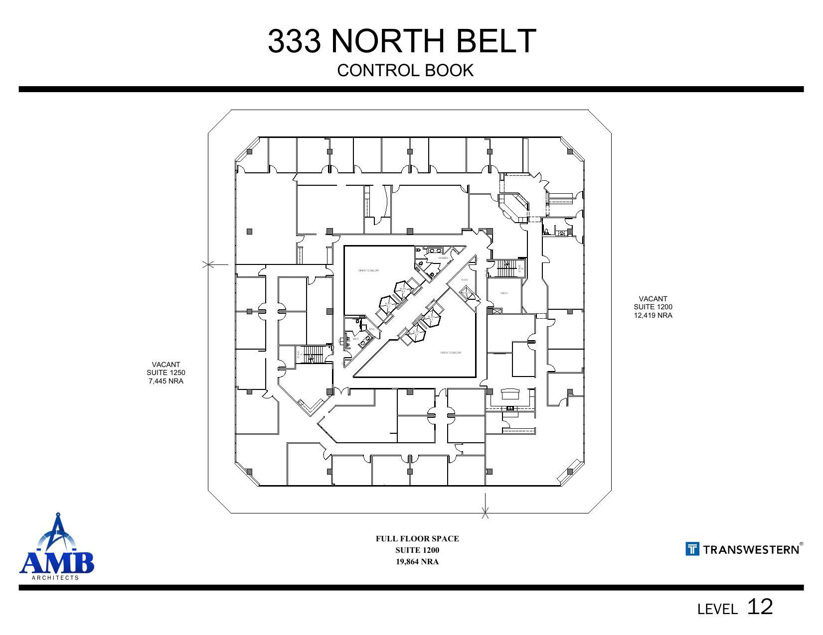 333 N Sam Houston Pky E, Houston, TX à louer Plan d’étage- Image 1 de 1