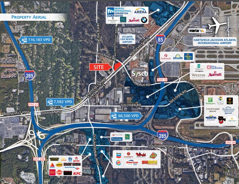 2383 Roosevelt Hwy, College Park, GA à vendre - Aérien - Image 2 de 2