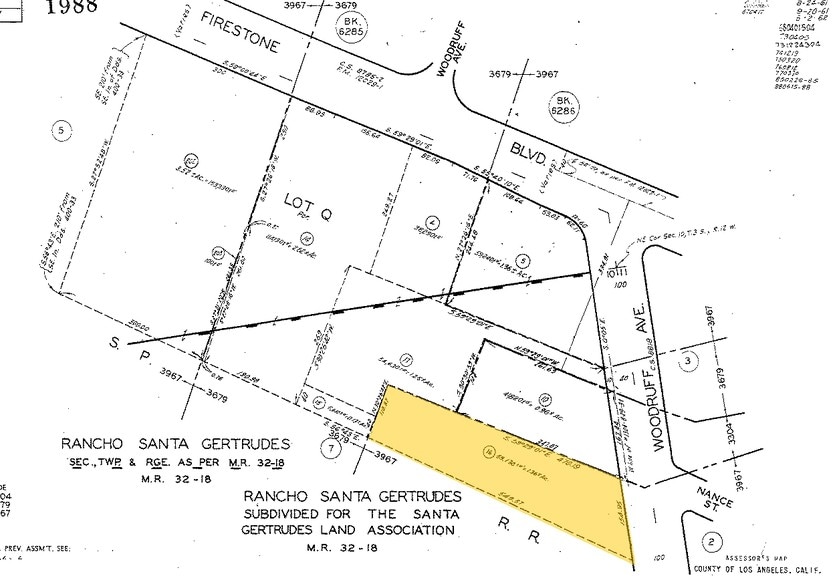 11255 Woodruff Ave, Downey, CA for lease - Plat Map - Image 2 of 5