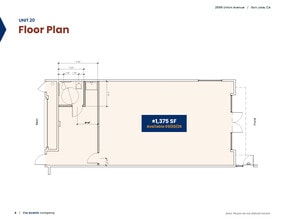 2699 Union Ave, San Jose, CA for lease Floor Plan- Image 1 of 2