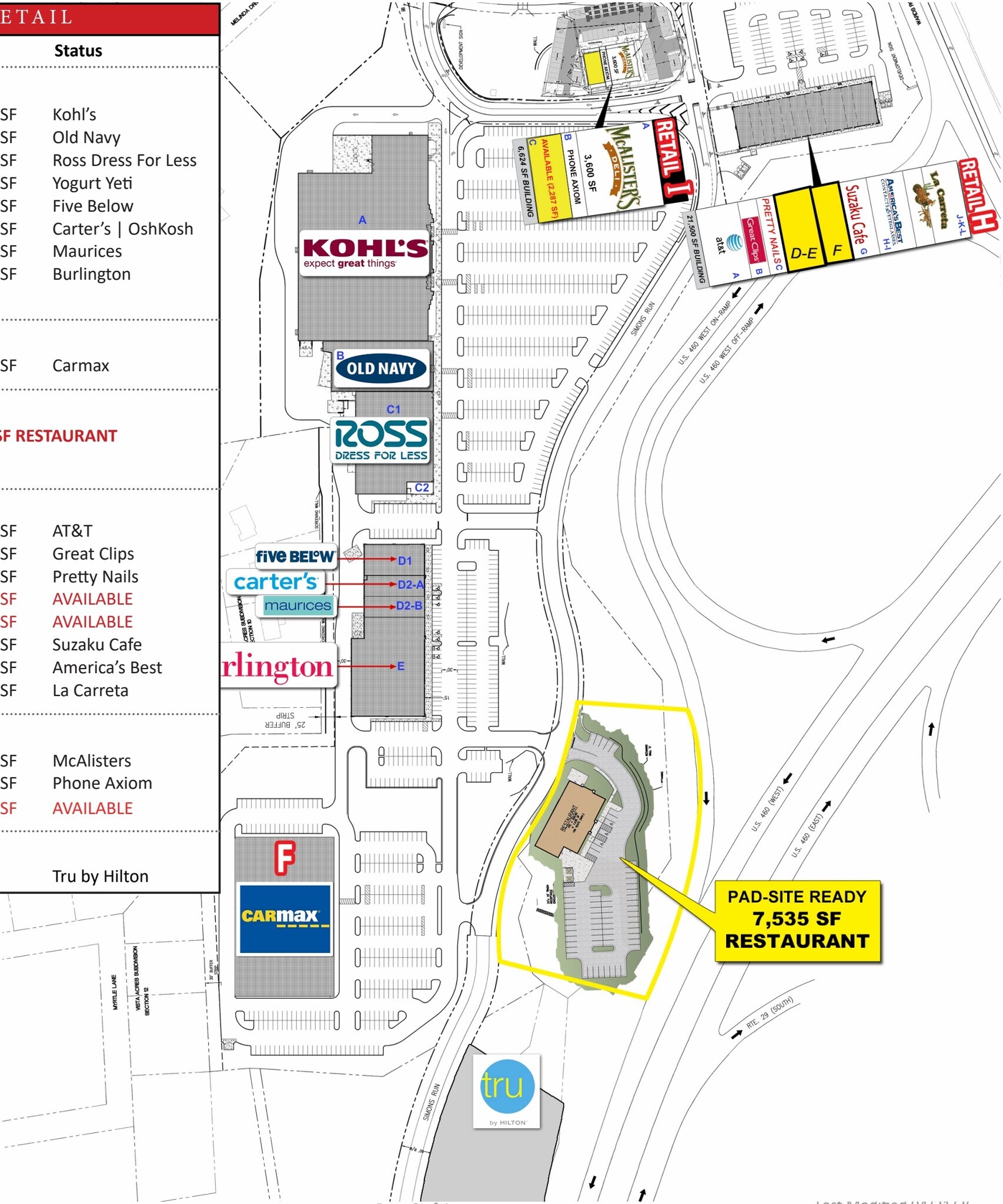 225 Simons Run, Lynchburg, VA for lease Site Plan- Image 1 of 2