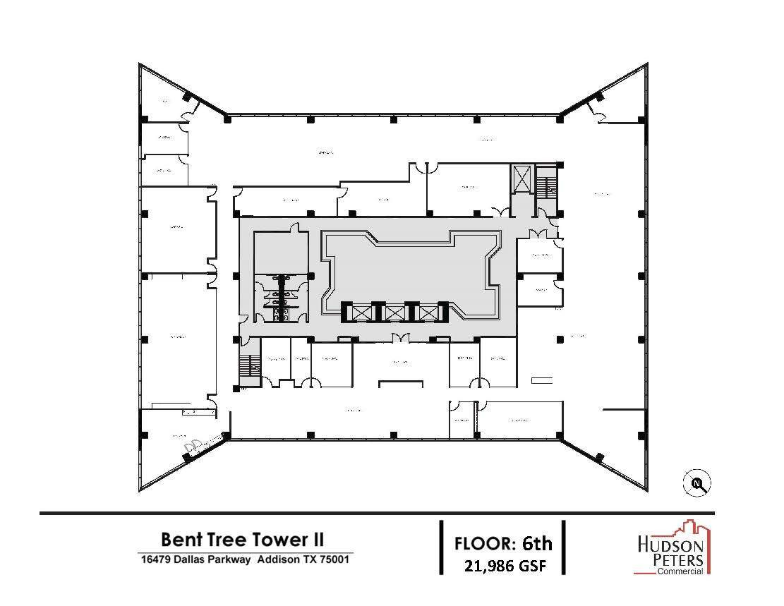 16479 Dallas Pky, Addison, TX 75001 - Unité 600 -  - Plan d  tage - Image 1 of 1