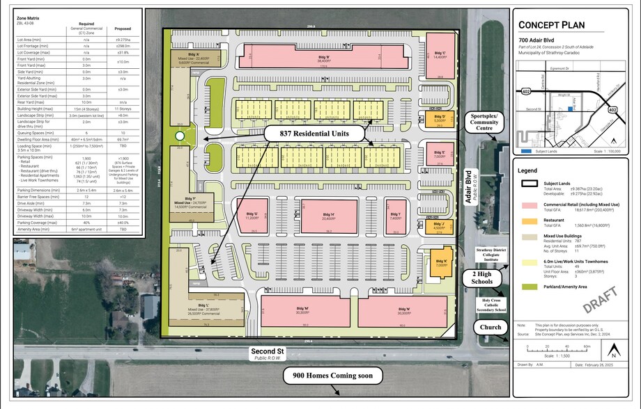 301 Second st, Strathroy, ON à louer - Plan de site - Image 1 de 4