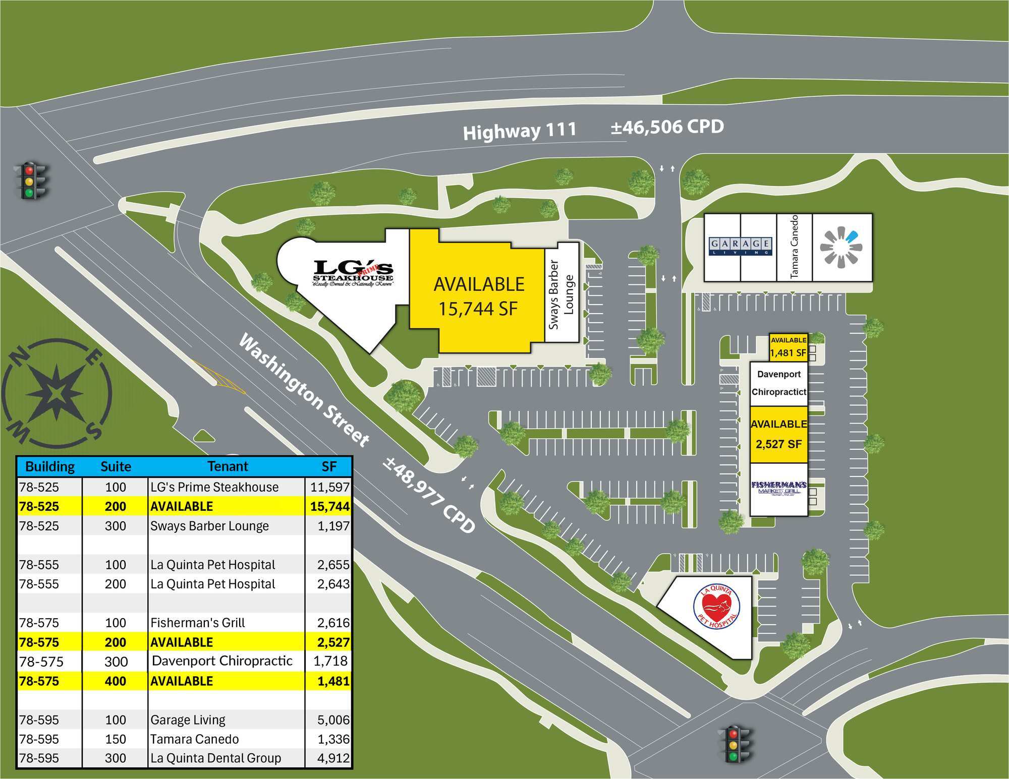 78525 Highway 111, La Quinta, CA à louer Plan de site- Image 1 de 1