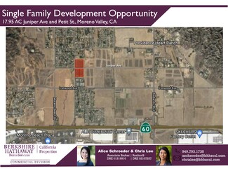 Plus de détails pour SFR Community Development  Opportunity – Terrain à vendre, Moreno Valley, CA