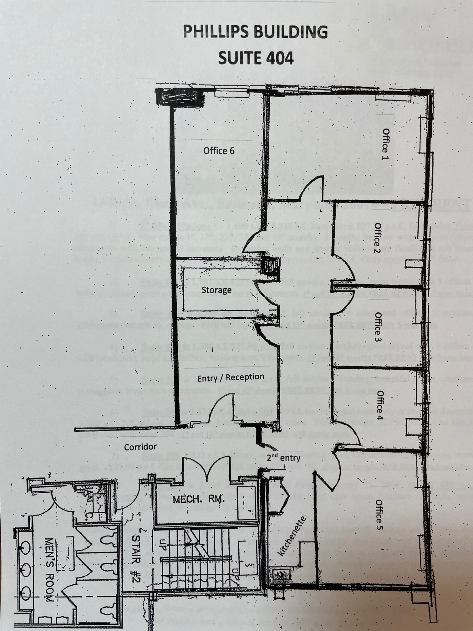 4915 St. Elmo Ave, Bethesda, MD for lease Floor Plan- Image 1 of 2