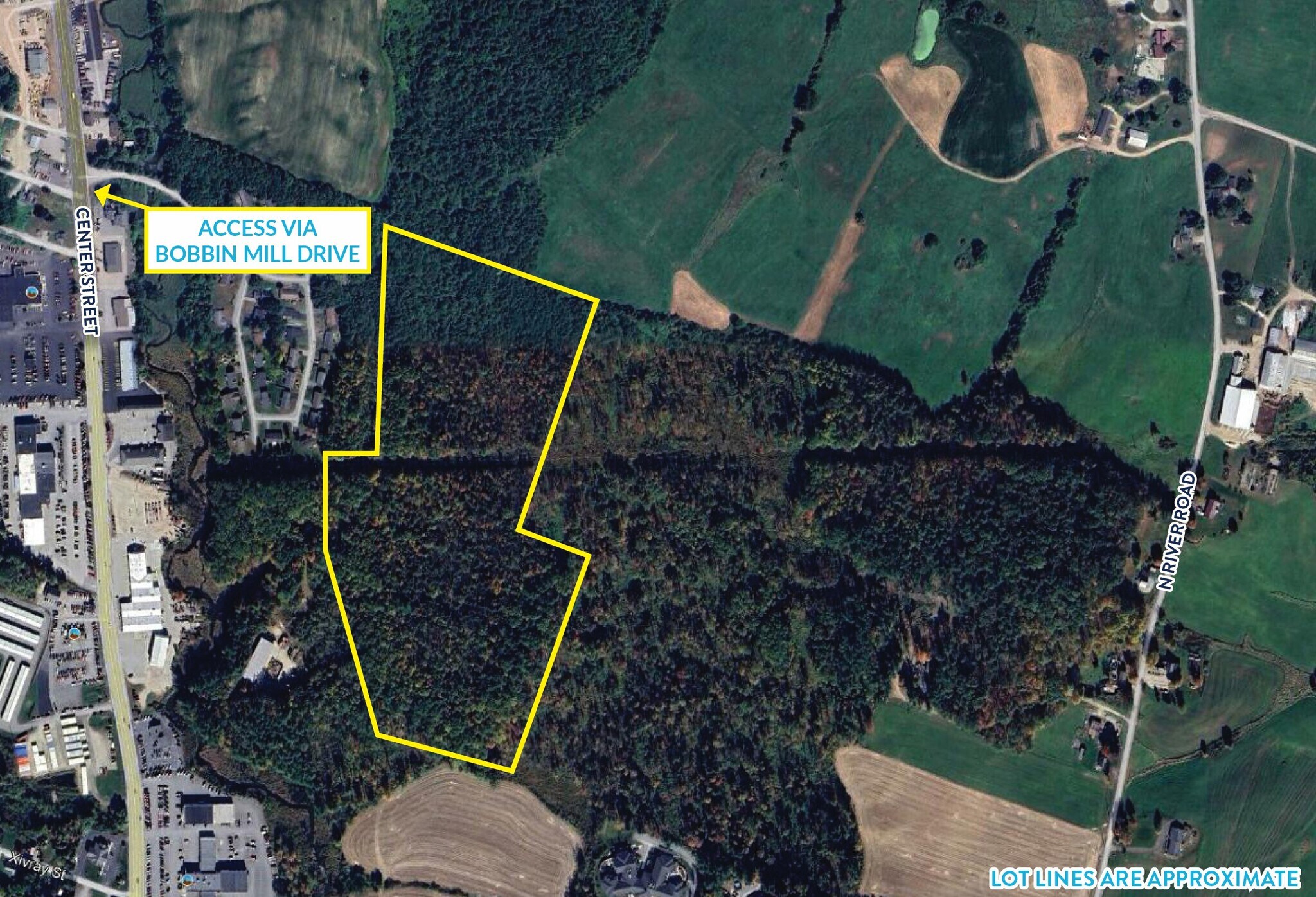 0 Center St, Auburn, ME for sale Aerial- Image 1 of 2