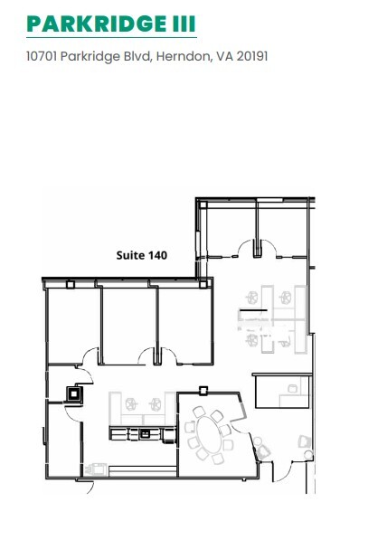 10701 Parkridge Blvd, Reston, VA à louer Plan d’étage- Image 1 de 1