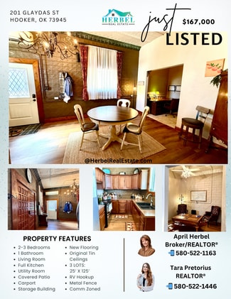 Plus de détails pour 201 Glaydas St, Hooker, OK - Spécialité à vendre