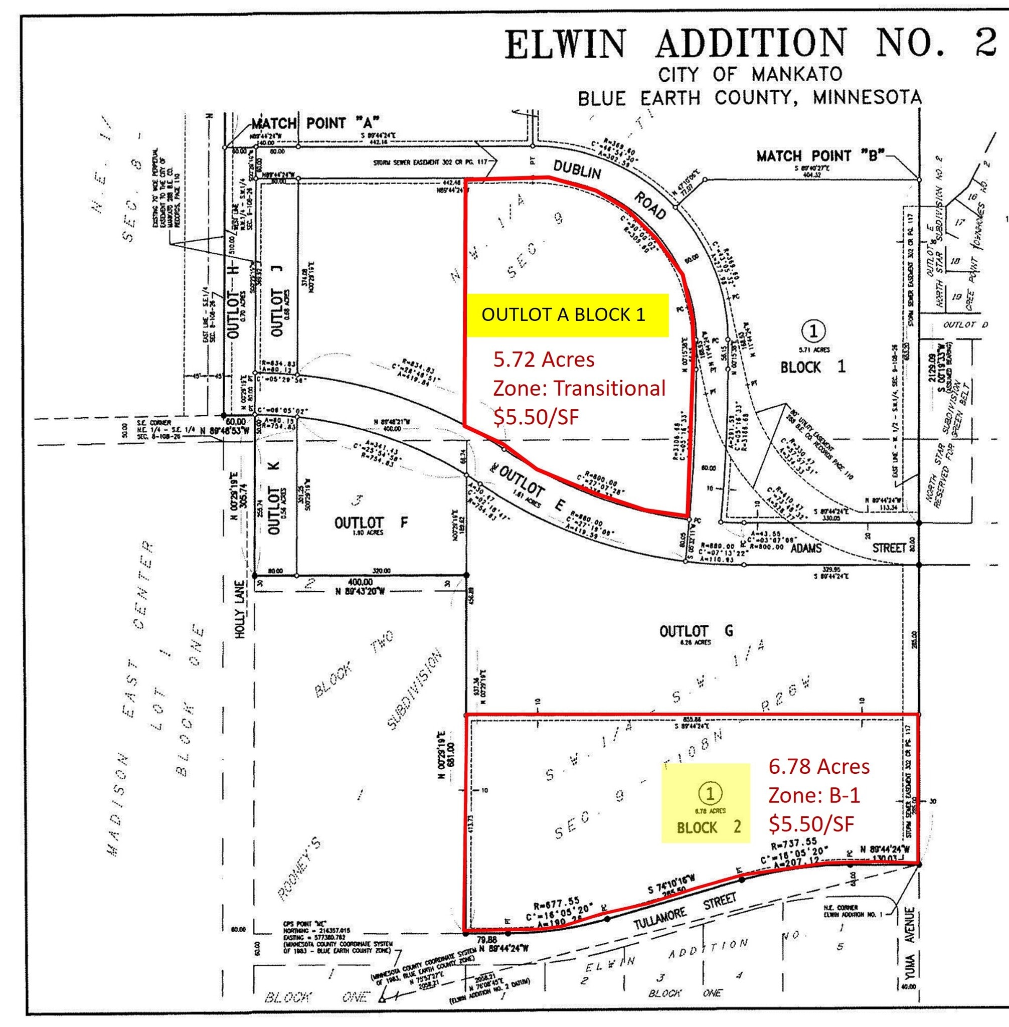 Lot 1 Block 2 Elwin Addition No. 2, Mankato, MN à vendre Photo principale- Image 1 de 2