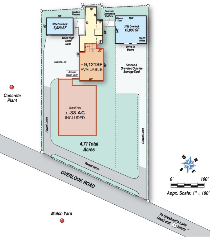 3730 Overlook Rd, Raleigh, NC à louer Plan de site- Image 1 de 1